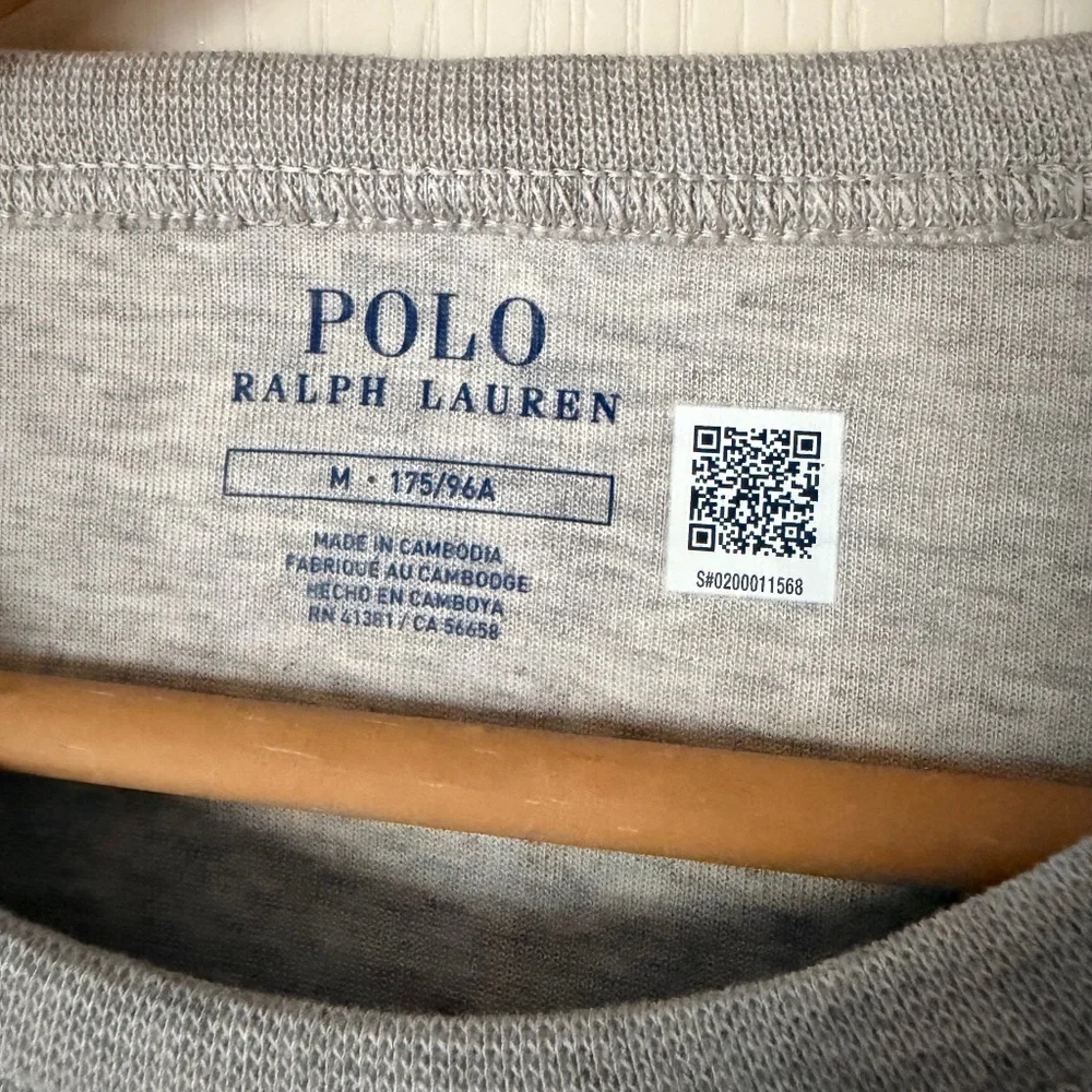 Polo Ralph Lauren Men's Double-Knit Gray Logo Crewneck Sweatshirt, M